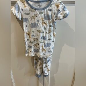 Milkberry 3t Kids Animal Print Pajamas - Blue and White